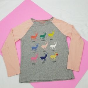 Mini Boden Santa Reindeers Christmas Tee RUDOLPH